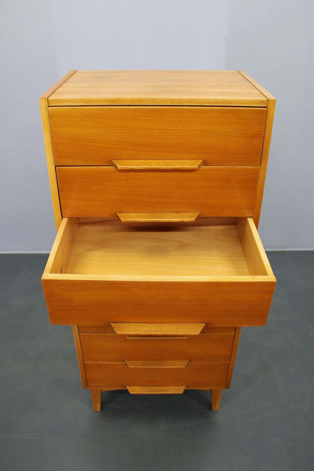 Mid Century Czechoslovak Maple Chest Of Drawers, 1960s photo vintage