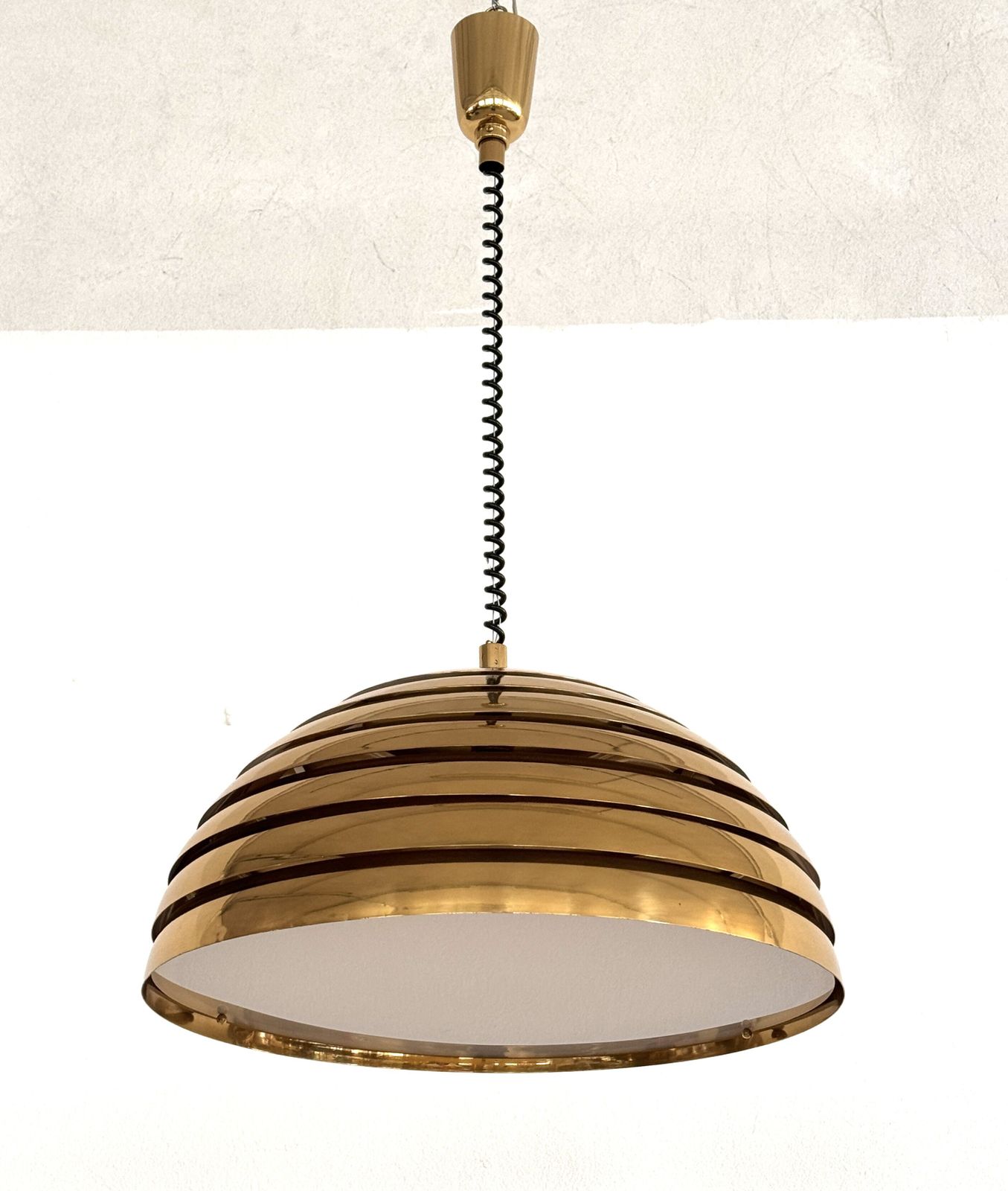 1960s Midcentury Modern Brass Chandelier By Vereinigte Werkstätten