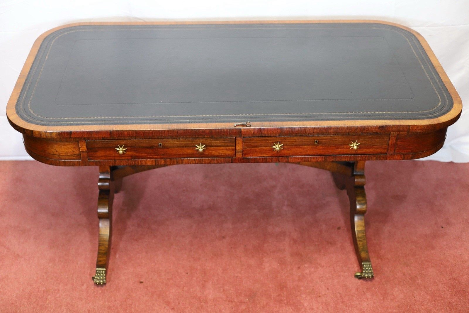 Beautiful Regency Rosewood Library Table photo vinterior