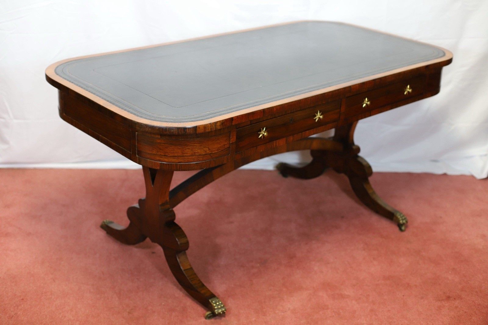 Beautiful Regency Rosewood Library Table photo vintage