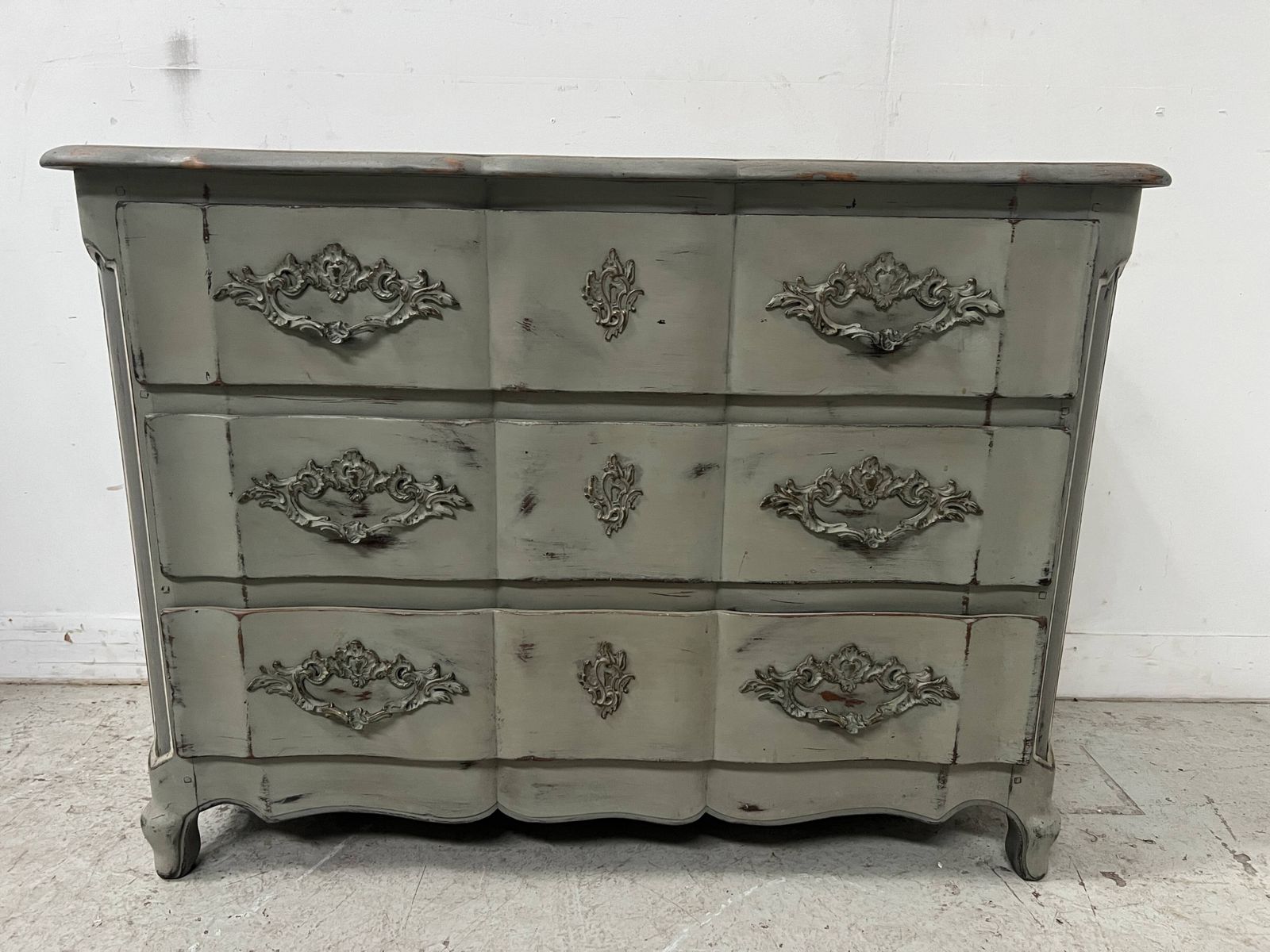 Louis XV Style Serpentine Commode In Patinated Oak, 20th Century photo furniture