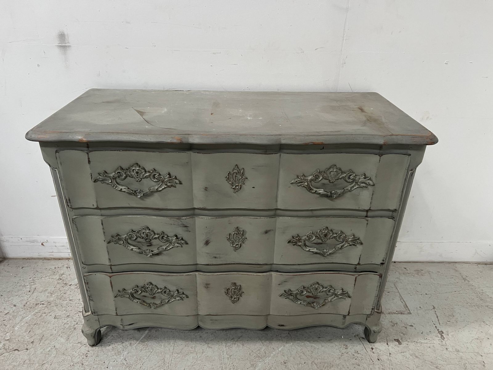 Louis XV Style Serpentine Commode In Patinated Oak, 20th Century photo Furniture
