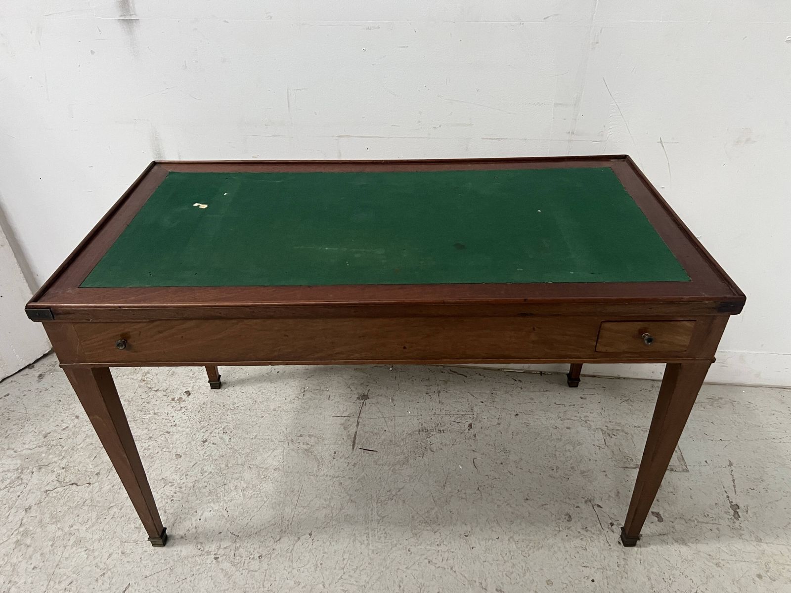 photo furniture Louis XVI Period "Tric Trac" Gaming Table In 18th Century Mahogany.