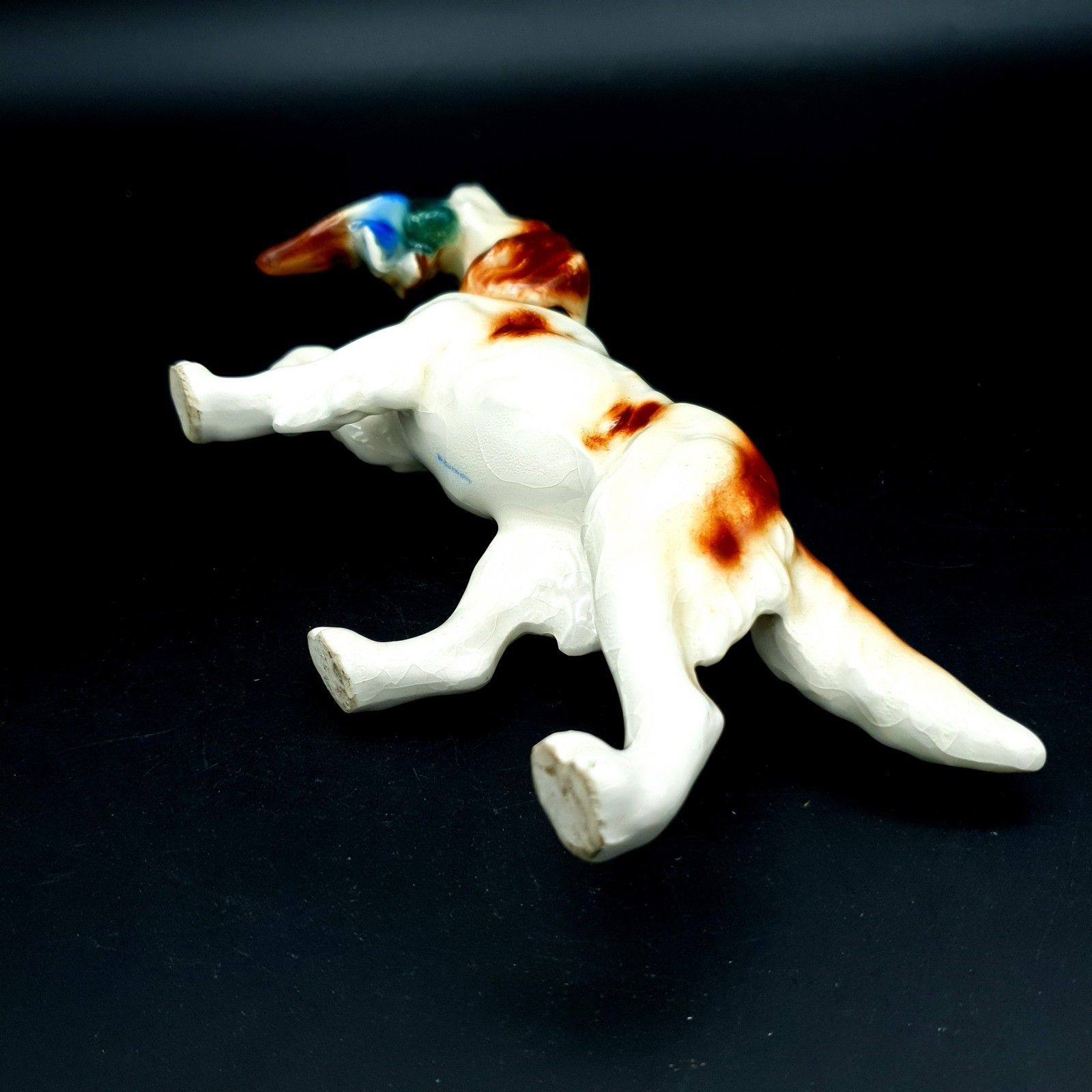 photo furniture Hunting Dog With Pheasant W.Germany Ceramic Early Goebel? Mid Century Rare L16cm