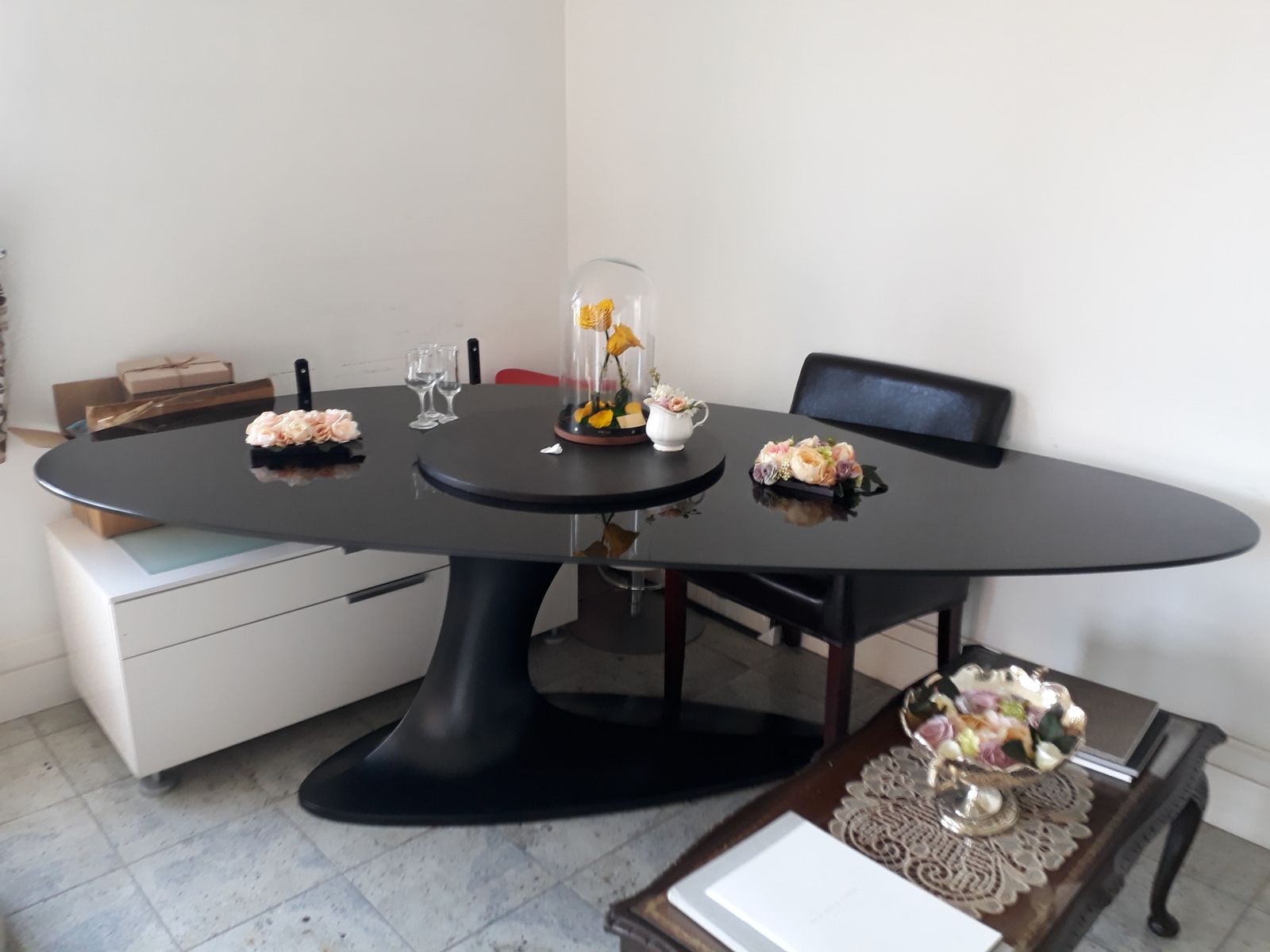 Roche Bobois Glass Table By Sacha Lakic (Black Colour, 2005 ) photo 3650.0