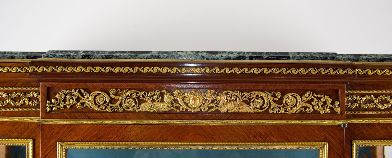 Exceptional French Kingwood Vernis Martin & Ormolu Mounted Vitrine Cabinet   In The Manner Of François Linke photo vintage