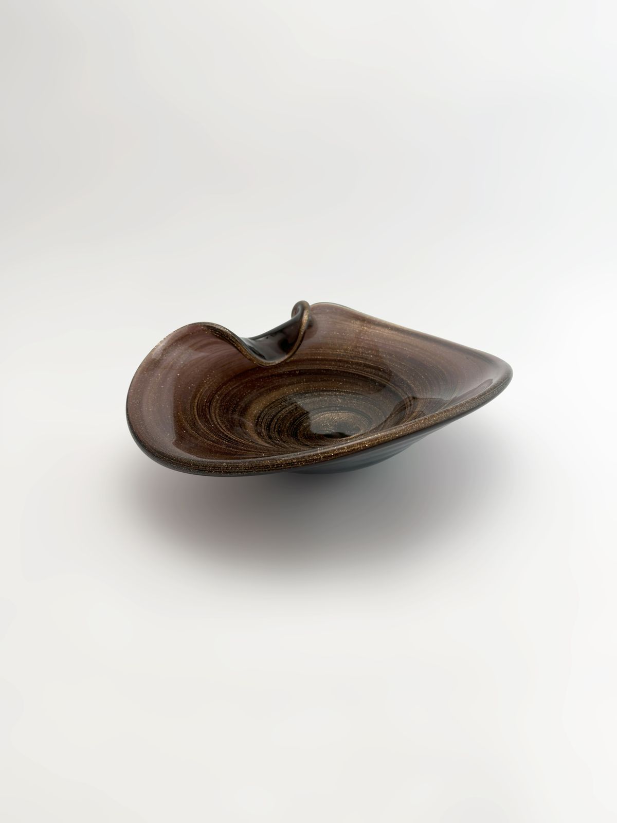 Murano Glass Centrepiece Bowl With Copper Aventurine By Alfredo Barbini, Italy, 1970s photo furniture