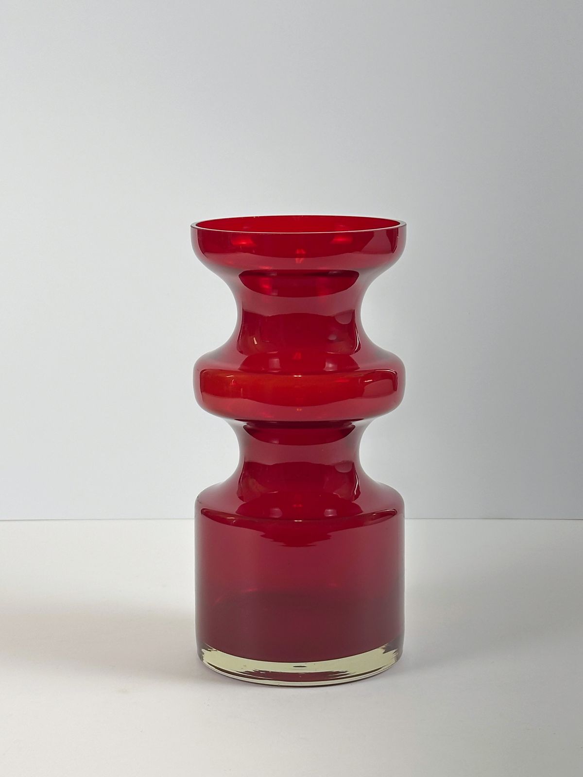 1960s Swedish Red Glass Vase By Per Olof Ström For Alsterfors photo Home Decor