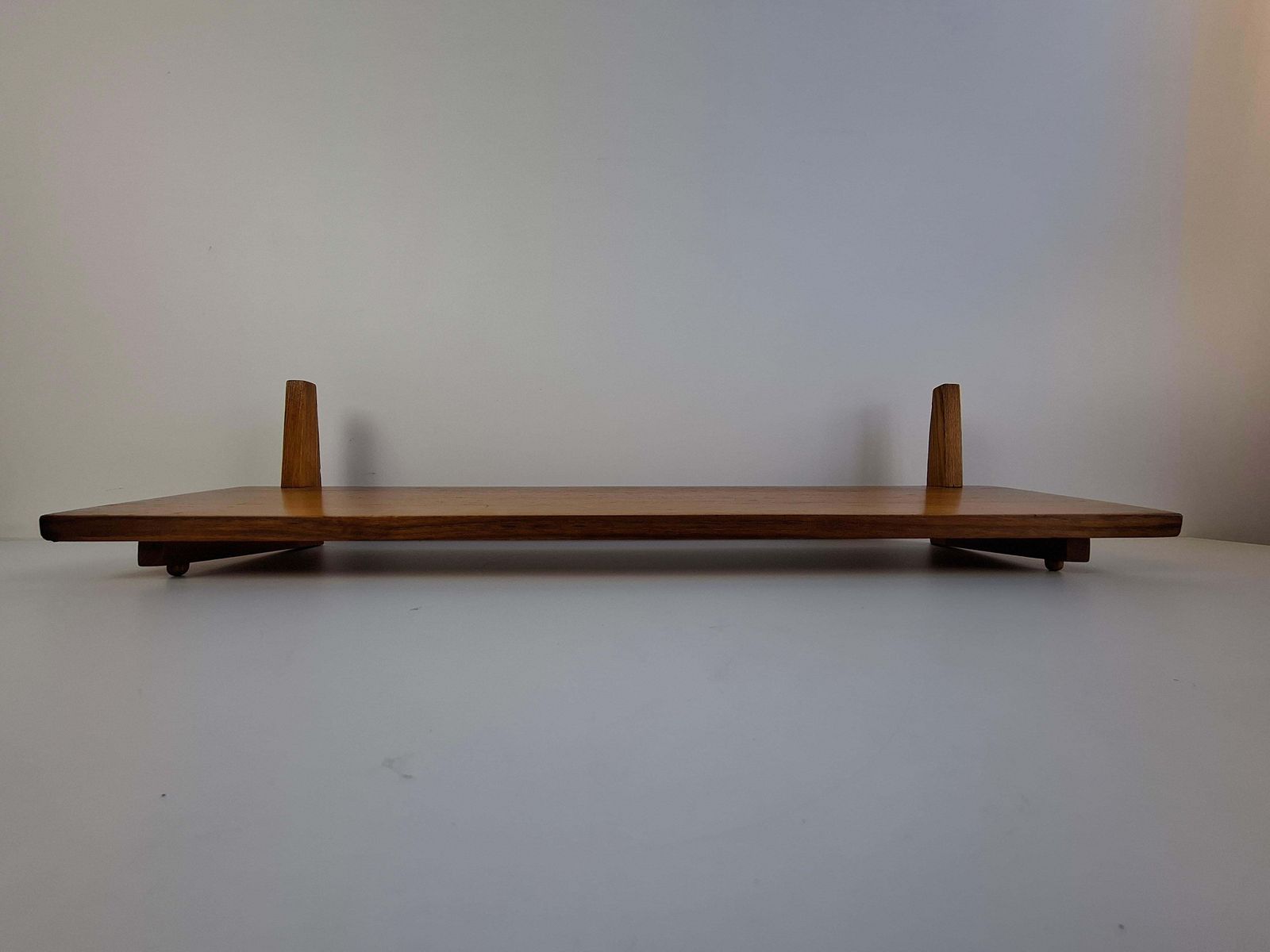 Midcentury Czechoslovak Wooden Wall Shelf, 1960s photo for sale