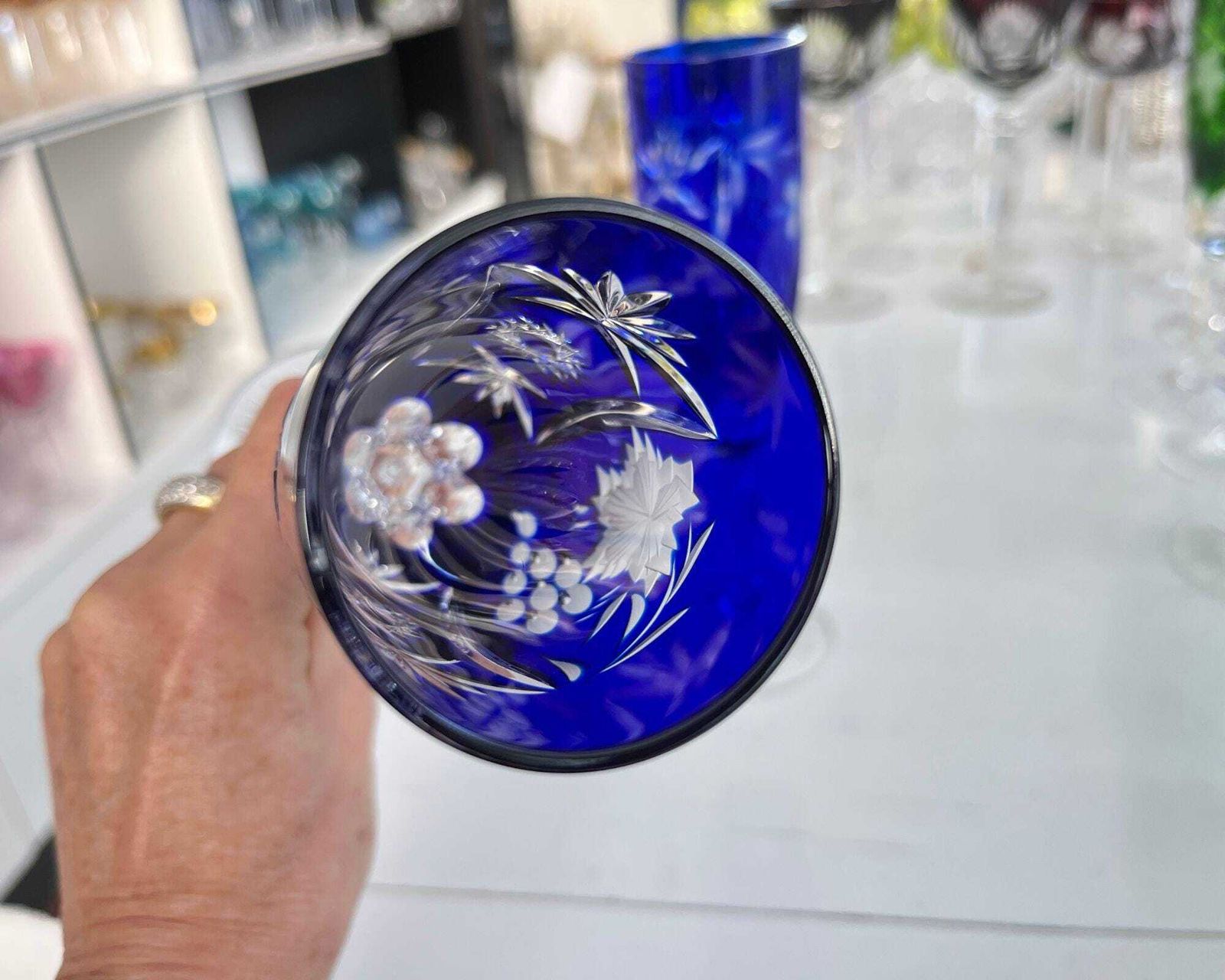 Blauwe Kristallen Champagnefluiten | 2 Stuks | Nachtmann Grapes (Traube) photo Woonaccessoires
