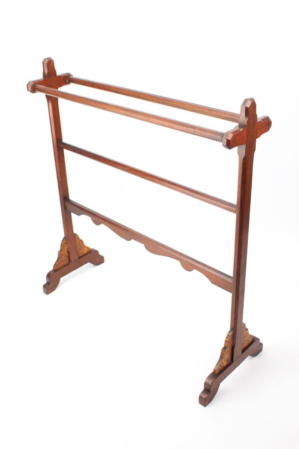 Victorian Gothic Revival Walnut Towel Rail