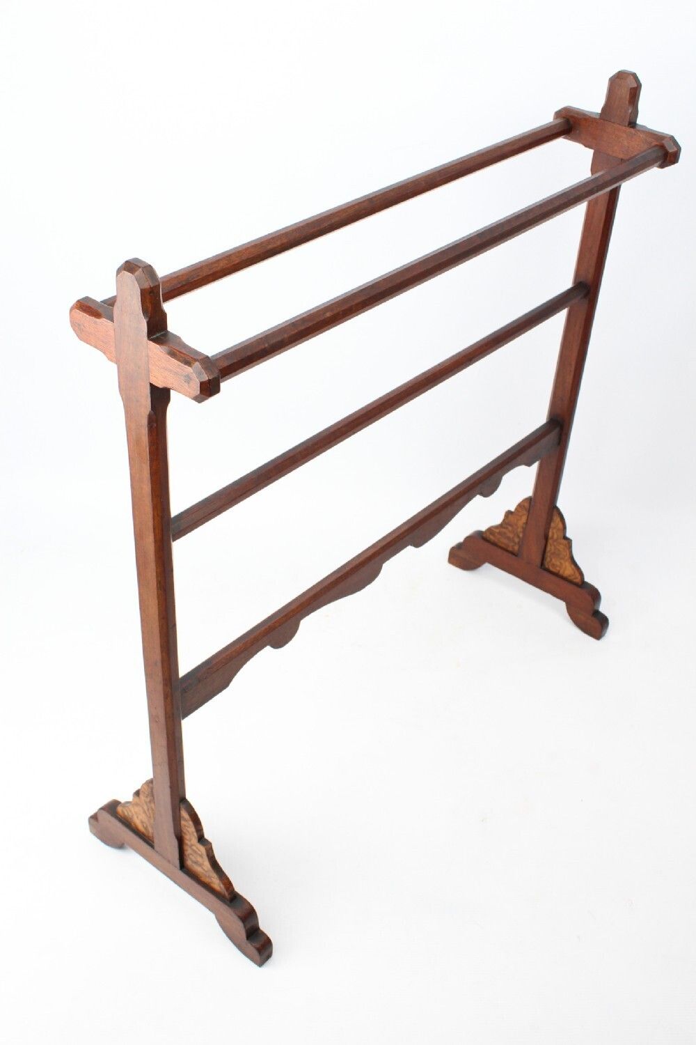 Victorian Gothic Revival Walnut Towel Rail photo Furniture