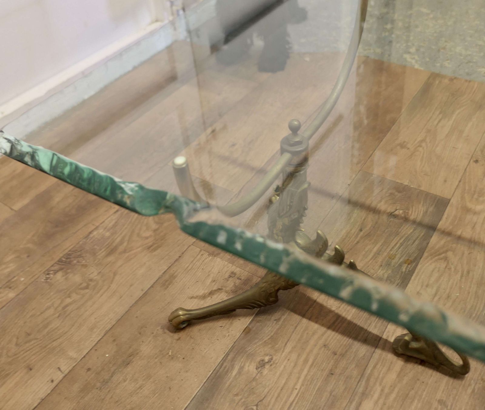 Mid Century Brass And Glass Coffee Table, By Jean Danial Salvat photo 1320.0