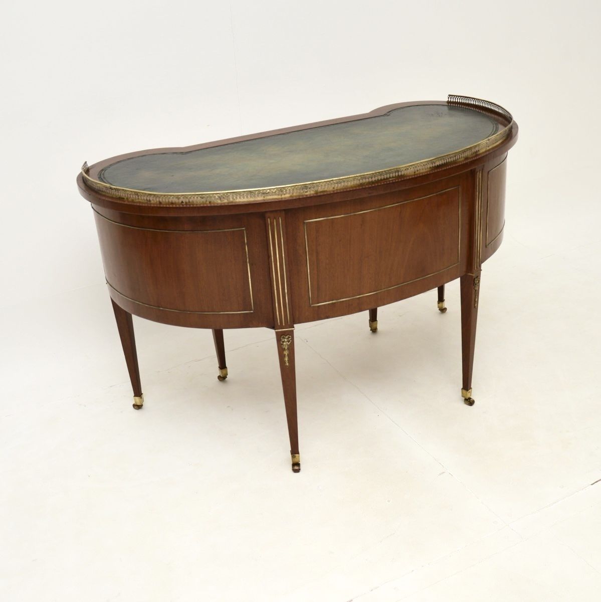 Furniture Antique Mahogany Leather Top Austrian Empire Desk photo