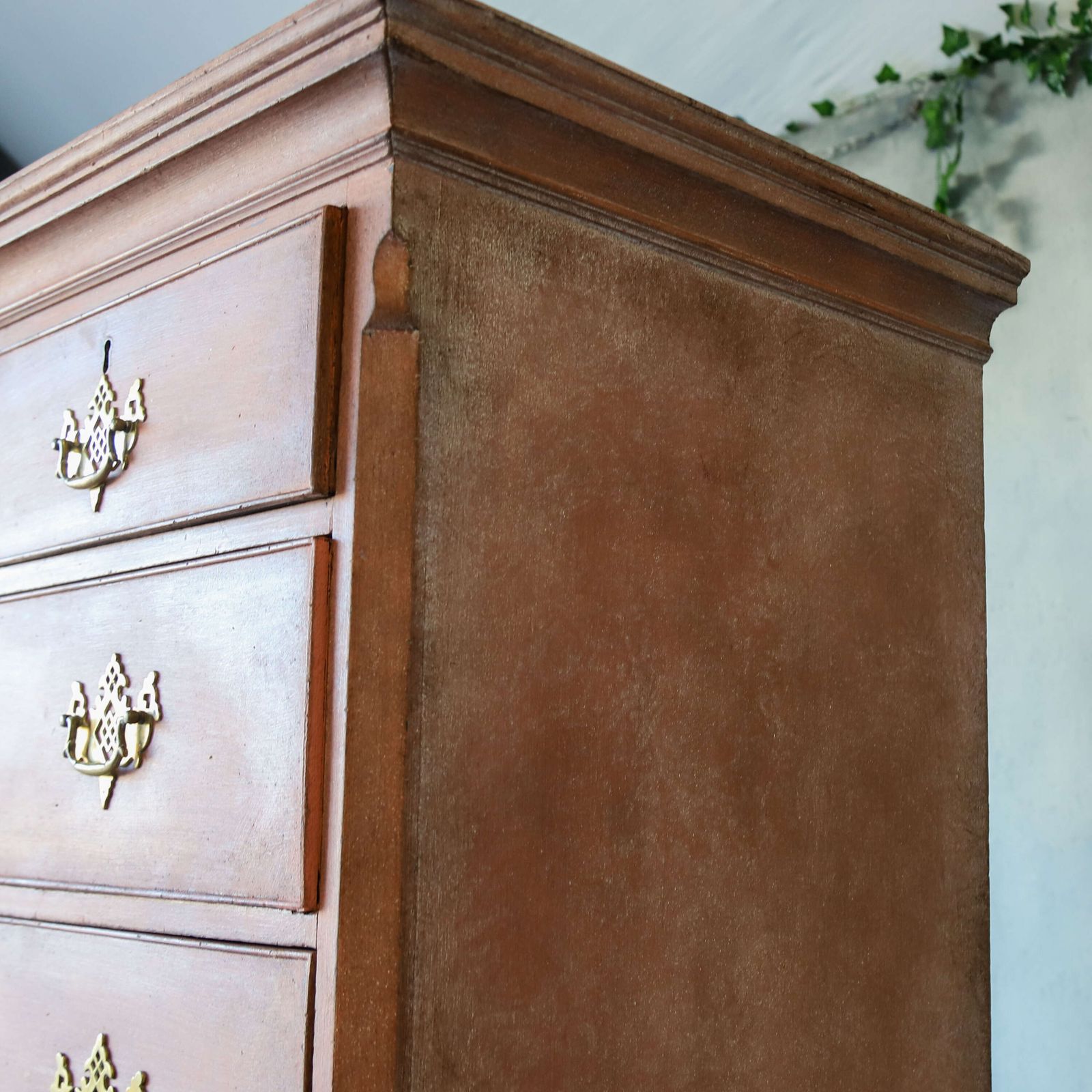 photo buy 18th Century Georgian Period   George III Painted Mahogany Chest On Chest With Secretaire