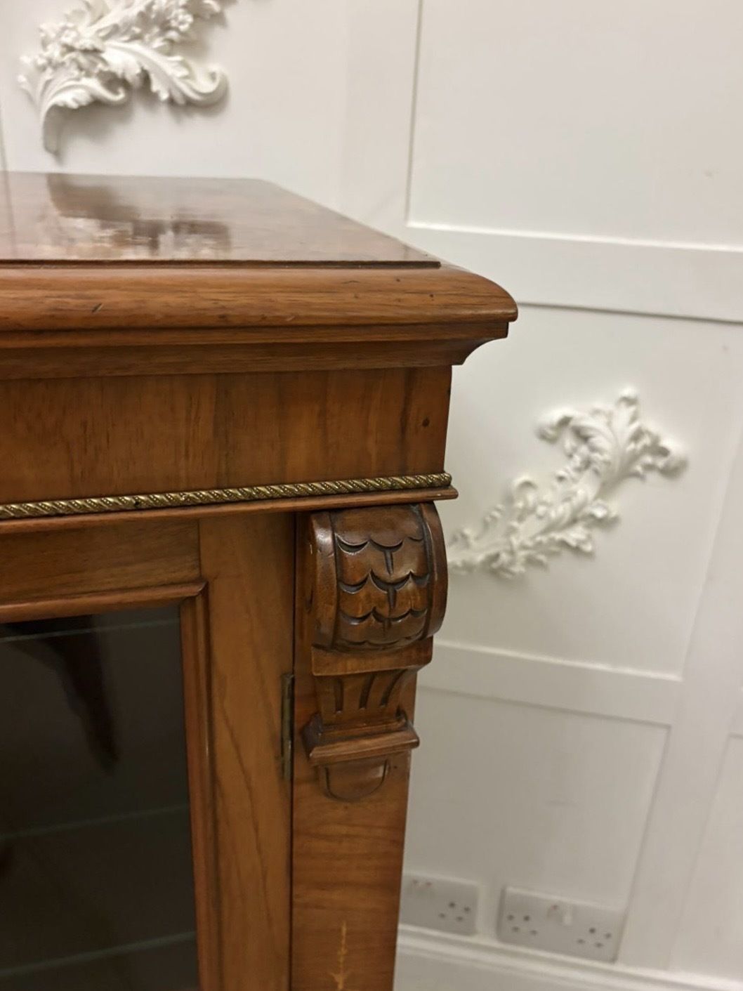 Attractive Antique Mid 19th Century Inlaid Mahogany Display Cabinet photo vintage