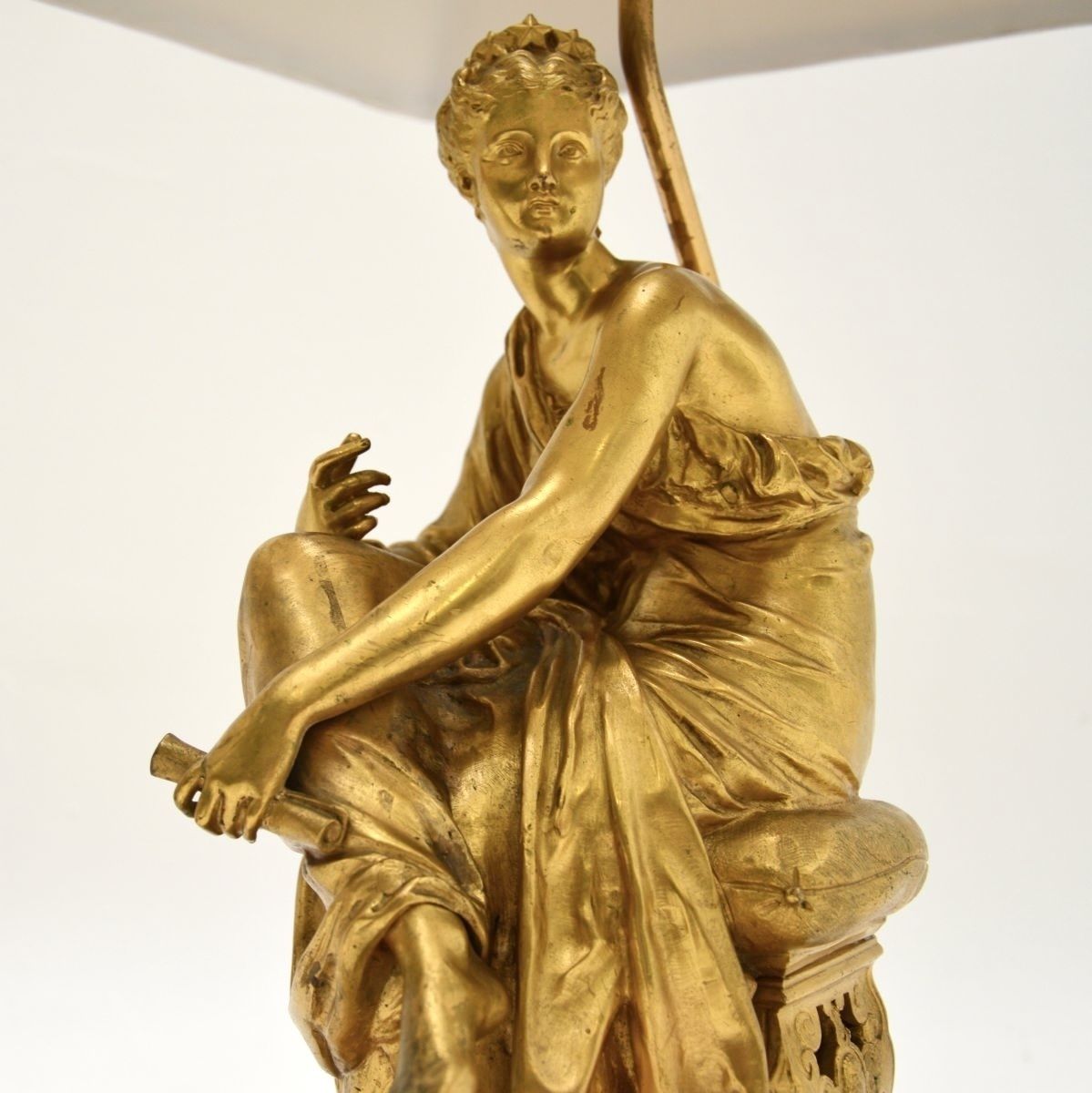 Pair Of Antique Victorian Gilt Bronze Table Lamps photo 2535.0