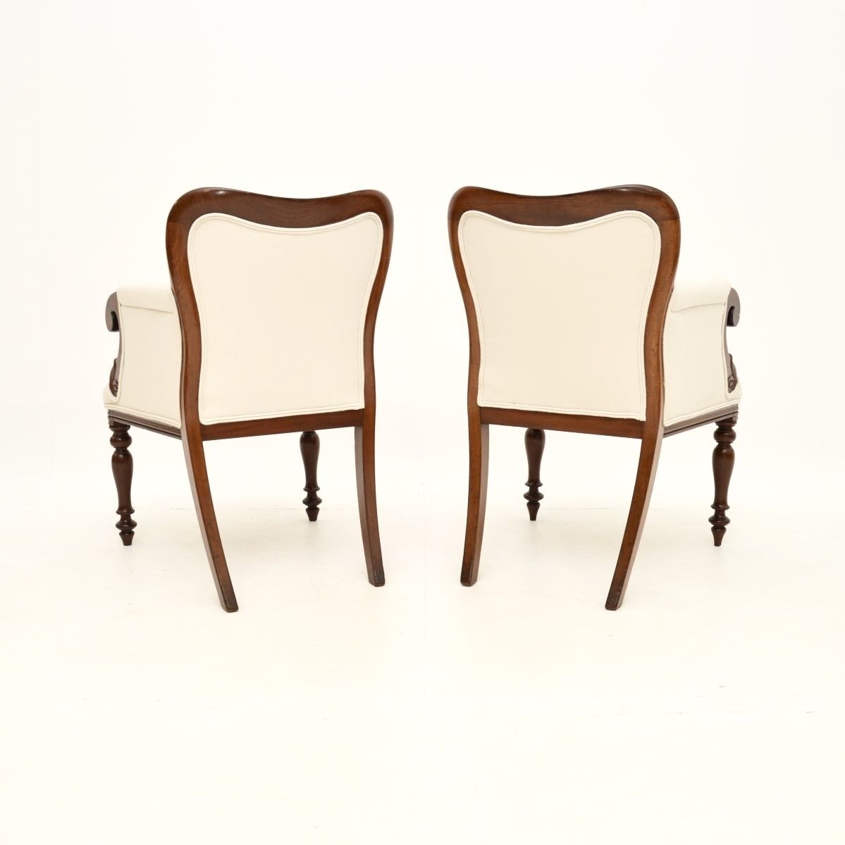 photo for sale Pair Of Antique William IV Period Mahogany Armchairs