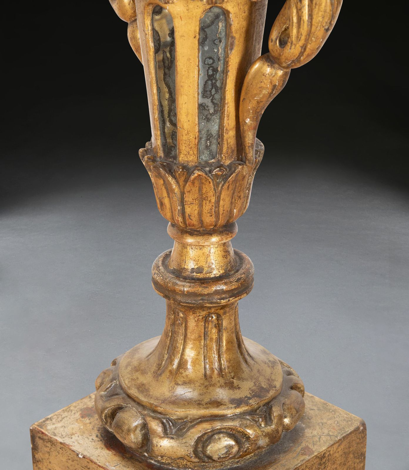photo for sale 18th Century Pair Of Italian Giltwood Candelabra