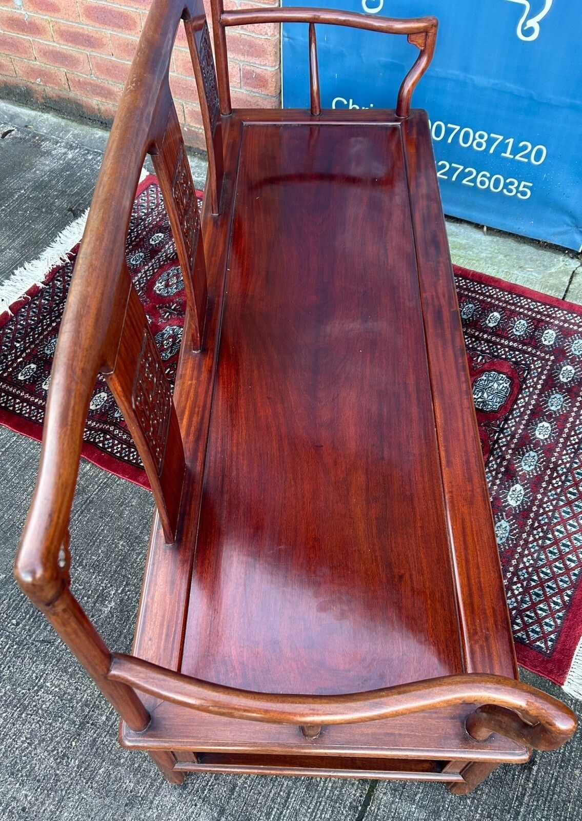 Quality Ming Style Chinese Oriental Rosewood Settle Seat Daybed Bench photo buy