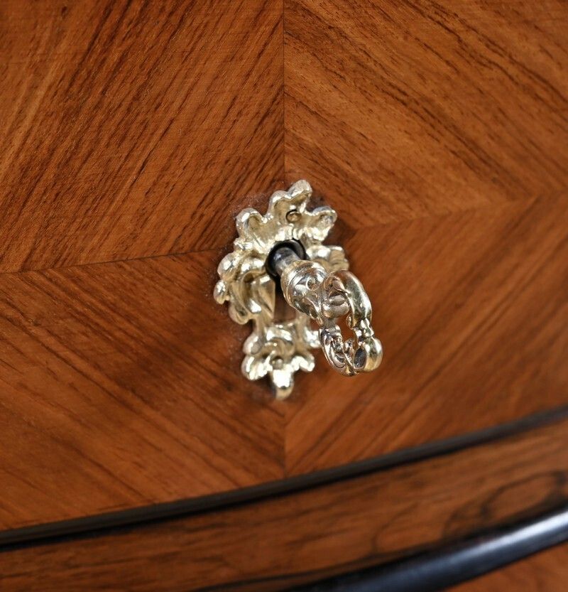 Furniture Small Marquetry Commode, Louis XV Style – Mid 19th Century photo