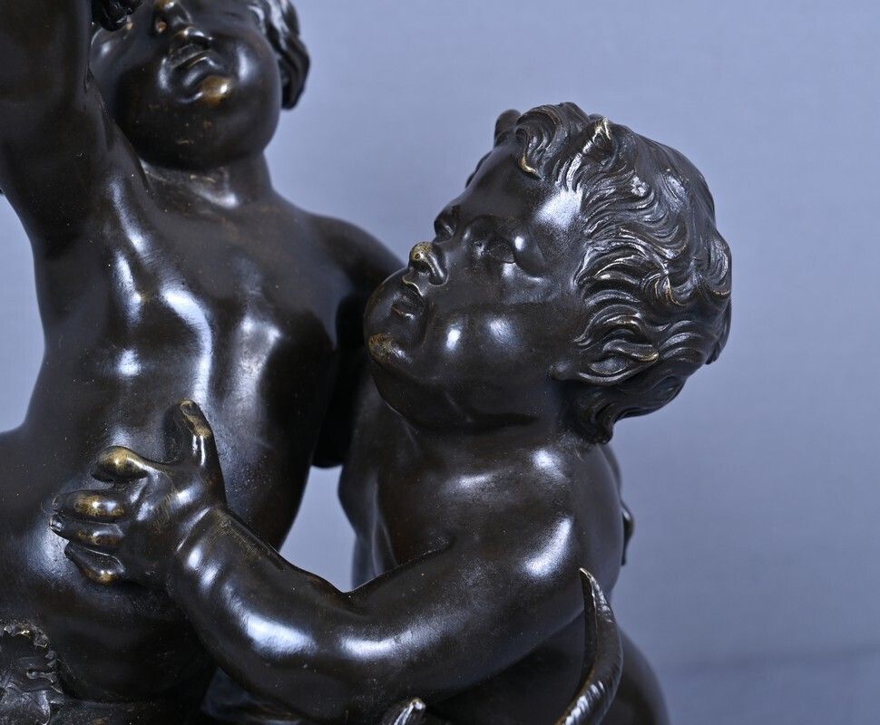 Art Bronze Sculpture "The Childhood Of Bacchus" After Clodion – Part 2, 19th Century photo