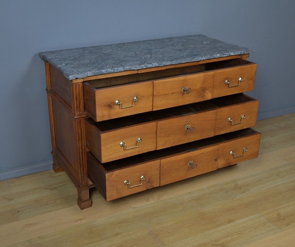 Cherrywood Chest Of Drawers, Louis XVI Period – Late 18th Century photo for sale
