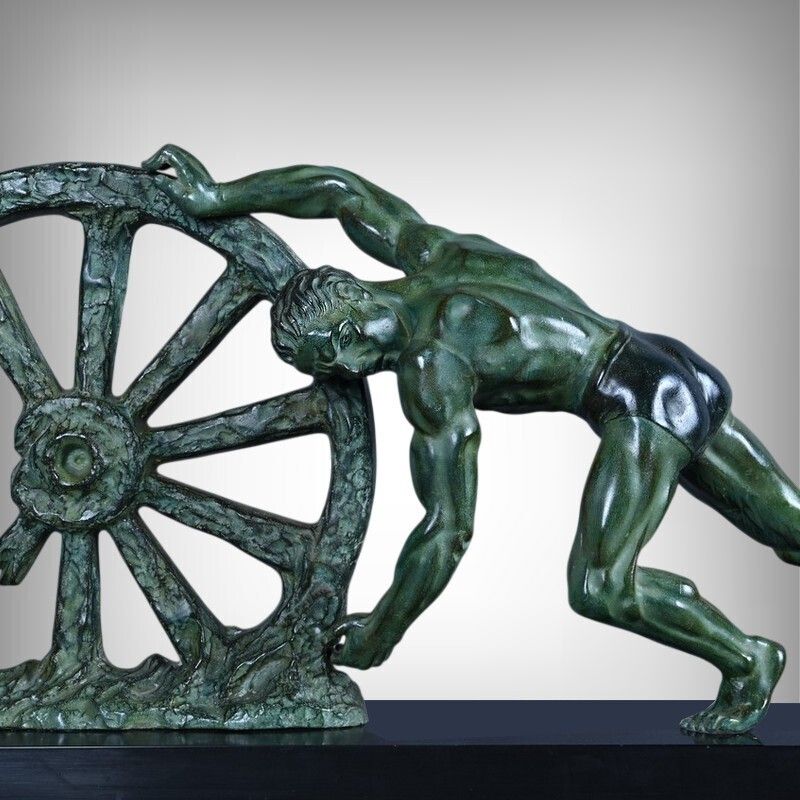 Important Bronze Sculpture "Allegory Of Strength", Art Deco – 1940 photo furniture