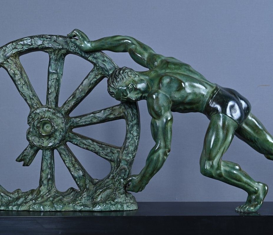 Important Bronze Sculpture "Allegory Of Strength", Art Deco – 1940 photo vinterior