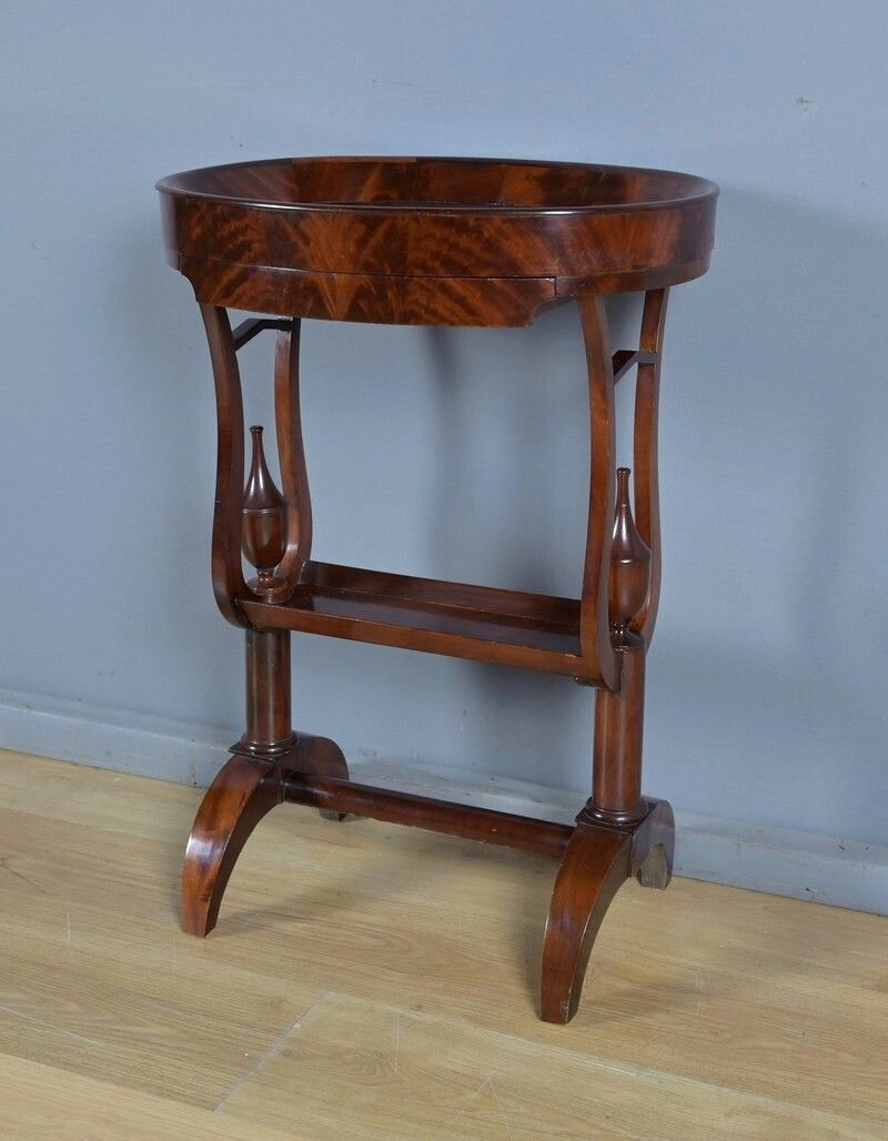 Mahogany Burl Trinket Table, Empire Period – Early 19th Century photo for sale