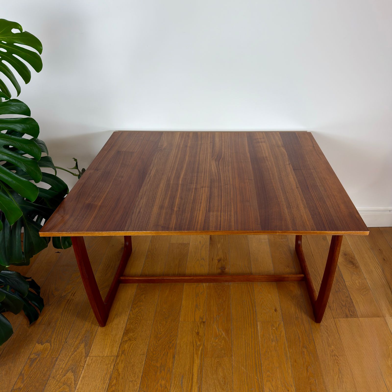 Mid Century Teak And Walnut Dining Table