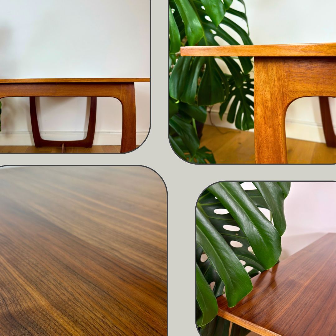 photo for sale Mid Century Teak And Walnut Dining Table
