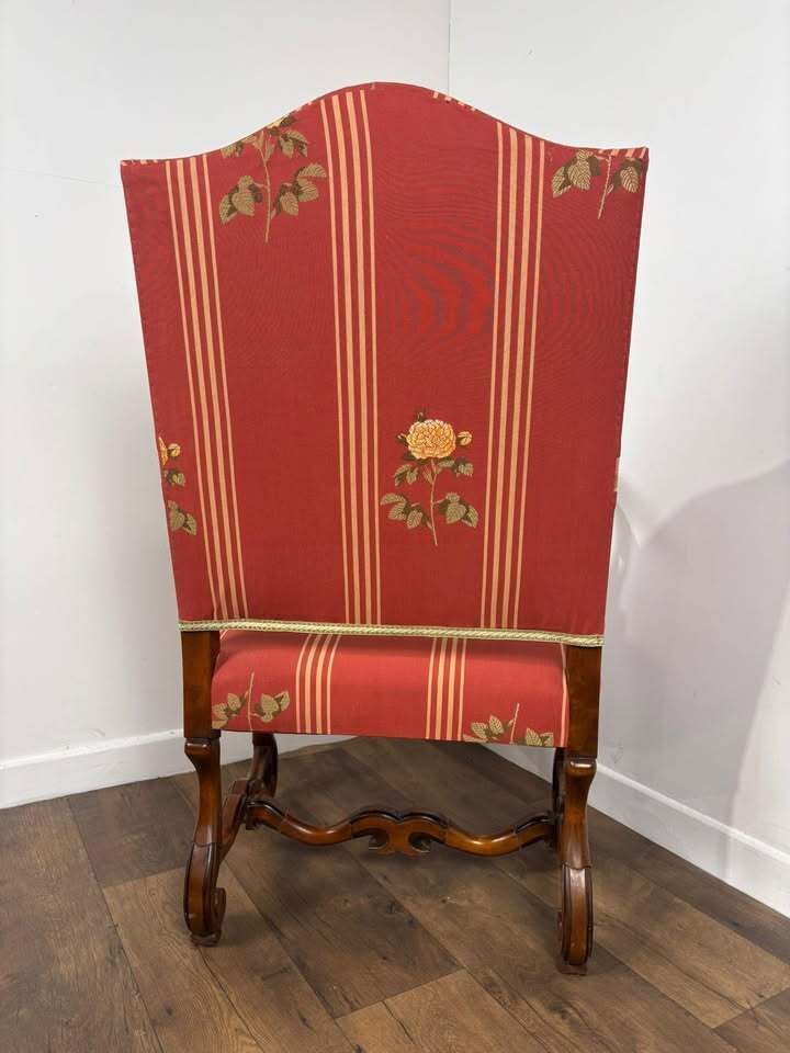 Victorian Style Reproduction Mahogany Upholstered Armchair photo buy
