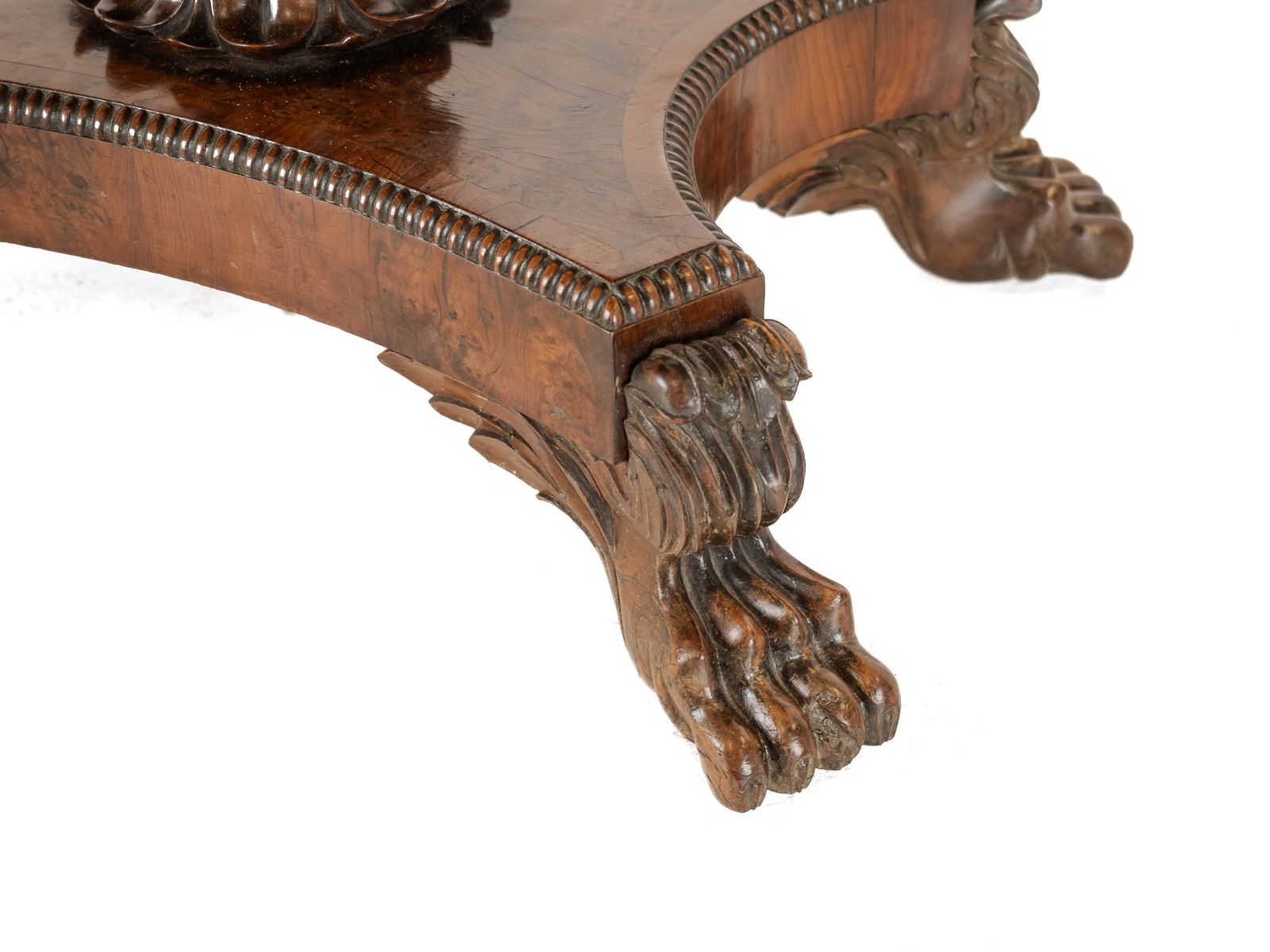 Furniture William IV Burr Yew Wood Card Table, C.1830 photo