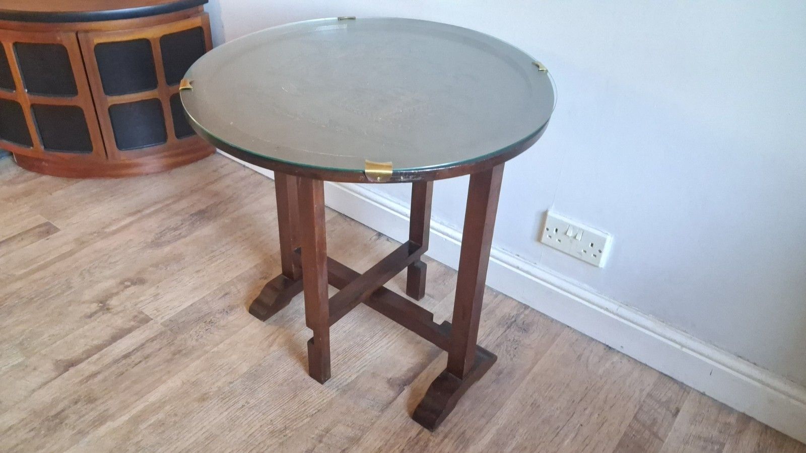Superb Antique Oriental Chinoiserie Chinese Folding Drinks/Lamp/Side Table photo furniture
