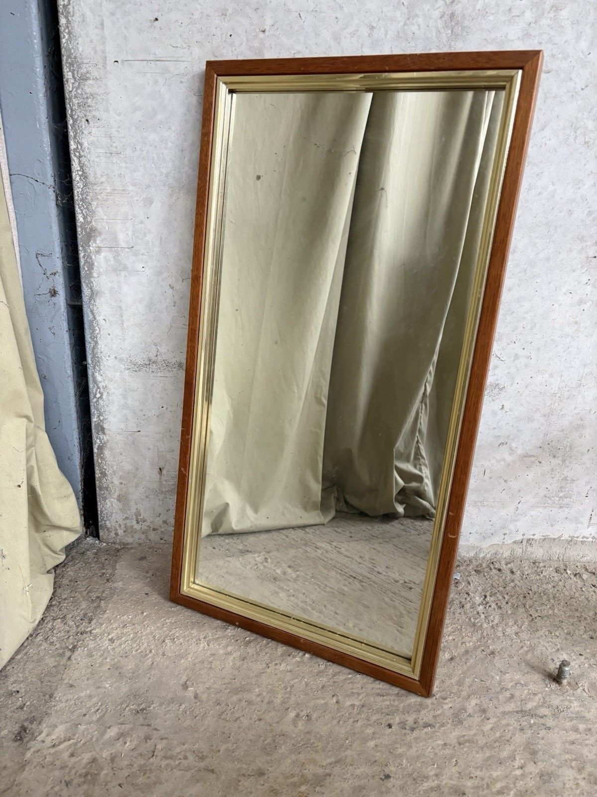 Vtg Mid Century Wall Hallway Mirror Retro R984 photo furniture