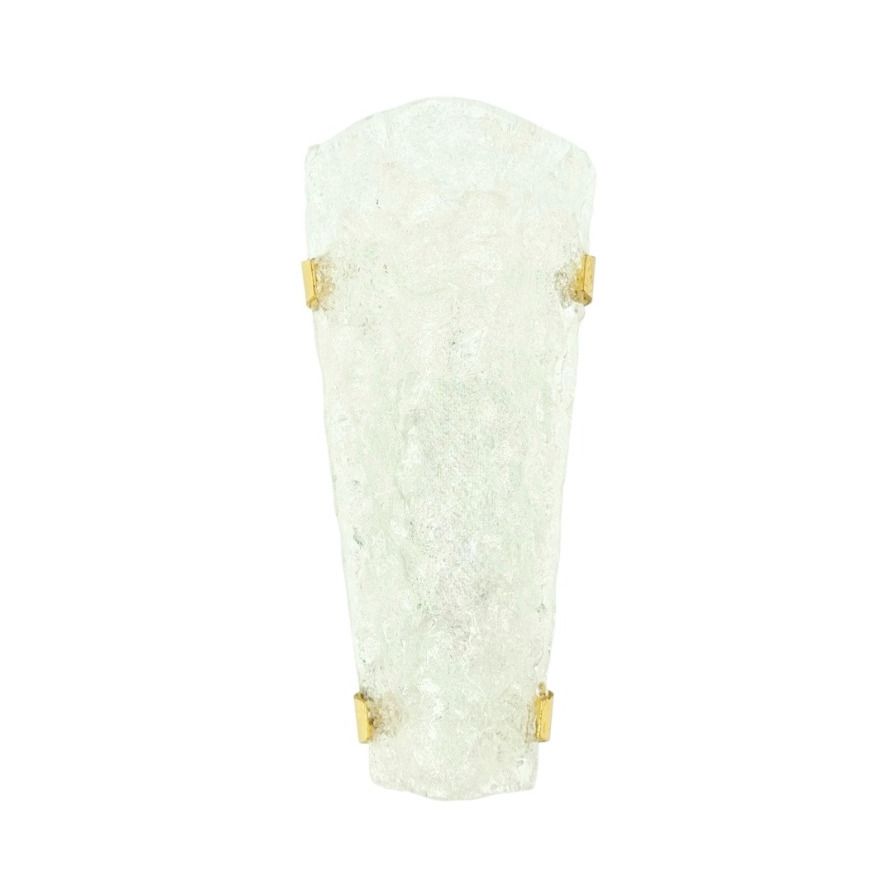 Large Mid Century Murano Glass & Brass Wall Lamp From Hillebrand, Germany, 1960s/1970s