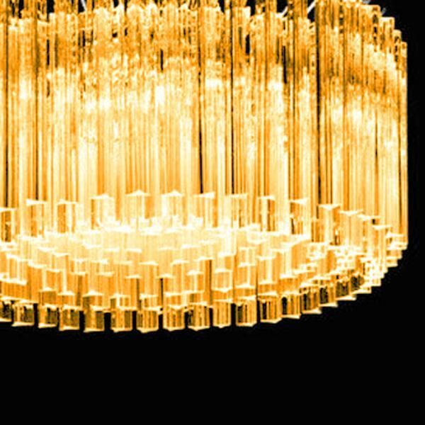 Mid Century Modern Italian Amber Triedro "Concava" Chandelier photo furniture