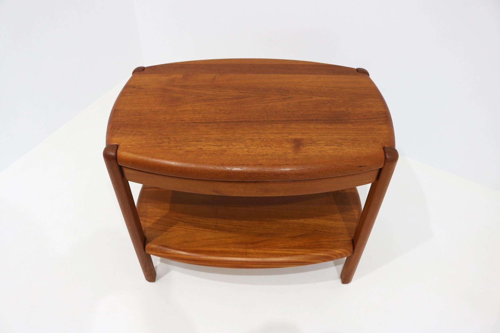 Danish Mid Century Solid Teak Bedside Table By Salling Stolefabrik Durup With Drawer And Shelf C1960 photo vintage