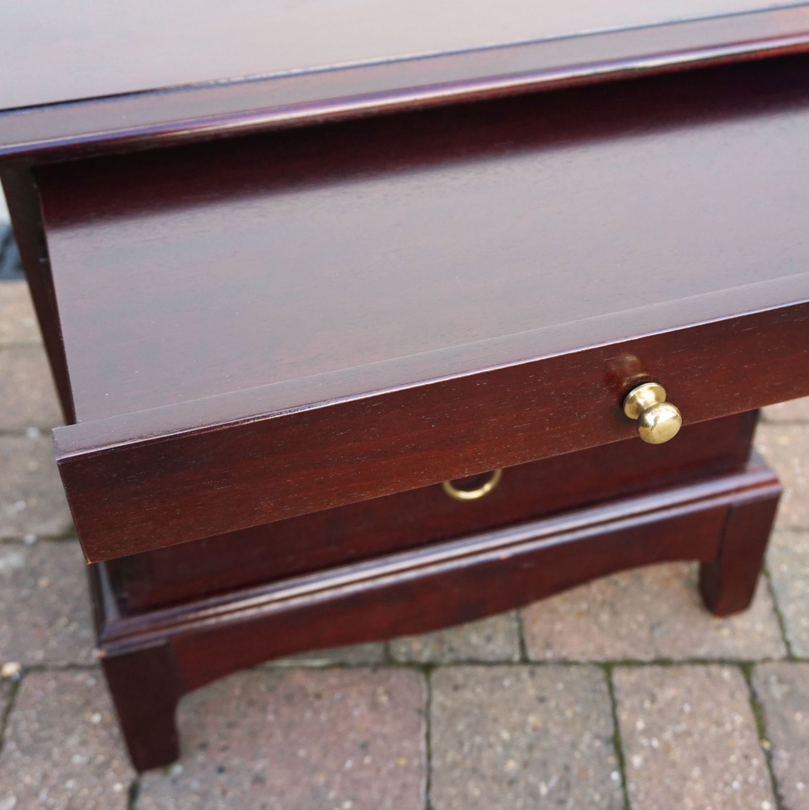 Stag Minstrel Bedroom Set Solid Wood Job Lot Bedside & Dressing Table And Lowboy Chest Of Drawers photo Furniture