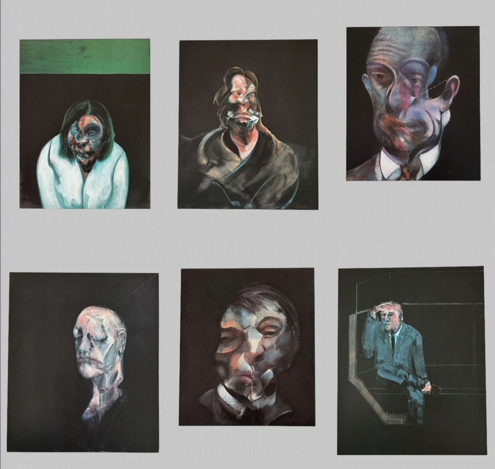 Francis Bacon   Set Of Six Prints Of People