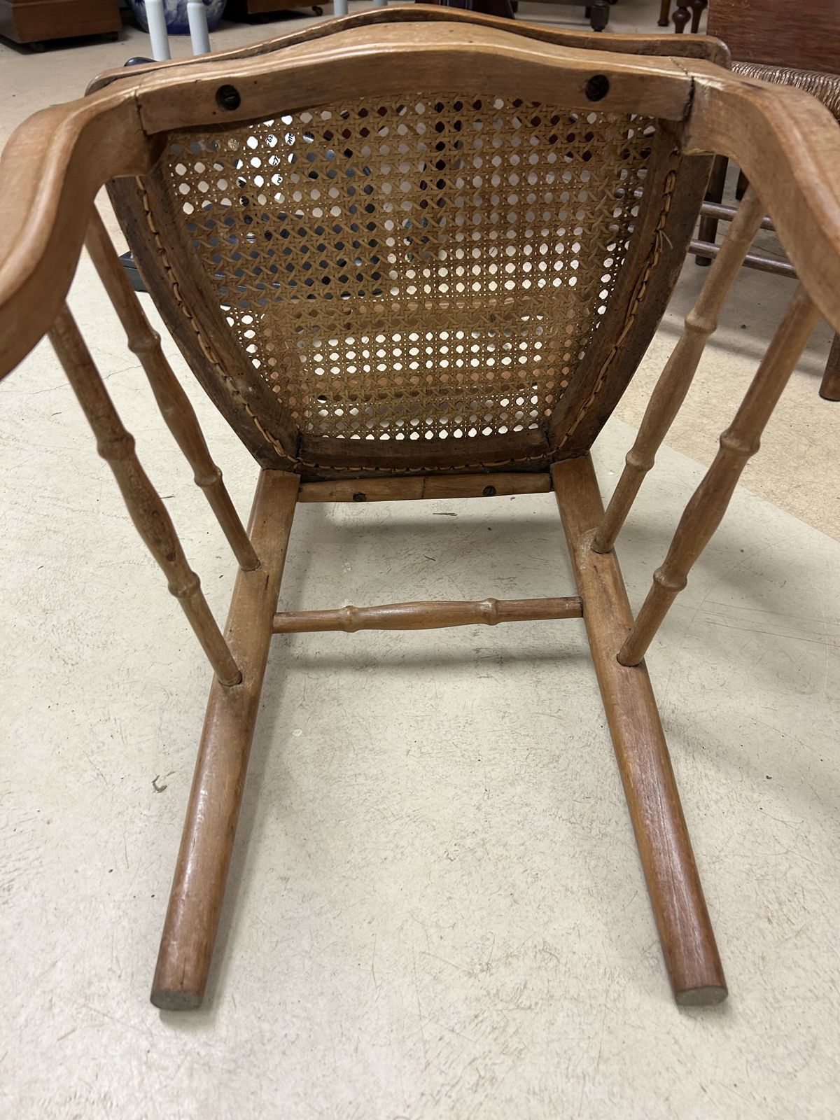 Antique French Cane Seat Chair photo vinterior