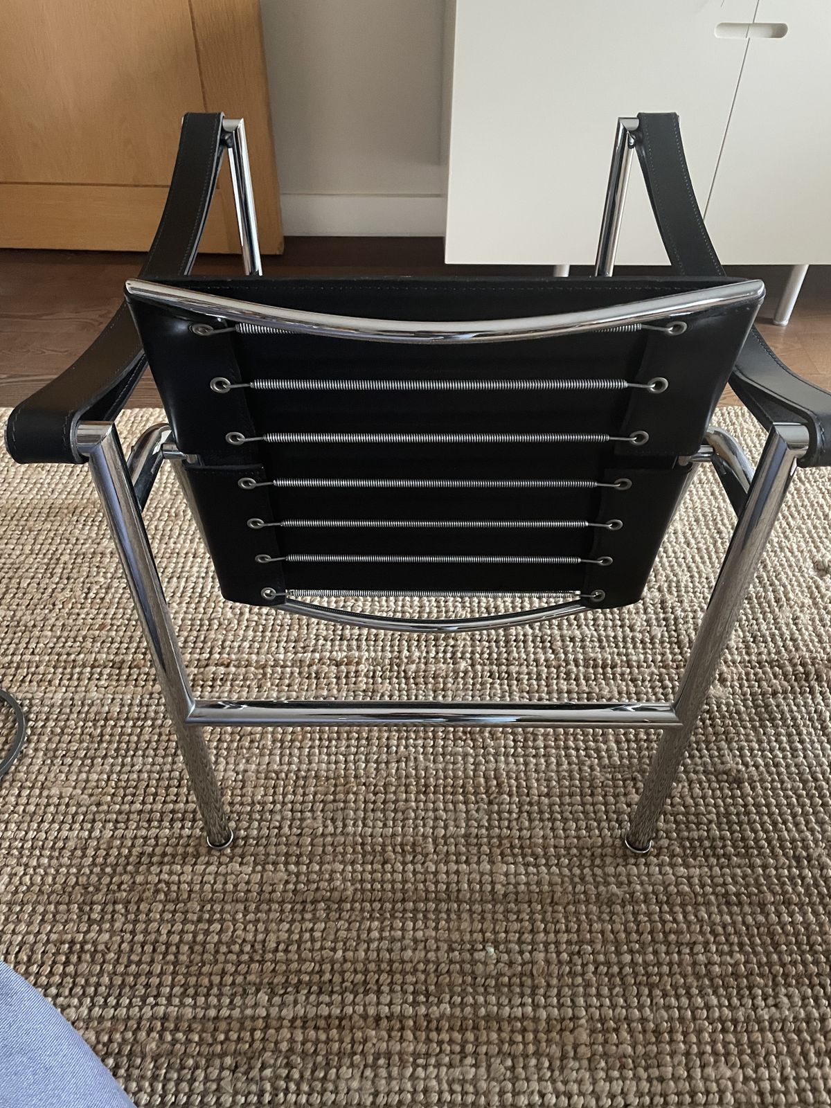Pair Of Le Corbusier Vintage 1970s Black Leather Armchairs Model Lc1 For Cassina. photo 2700.0