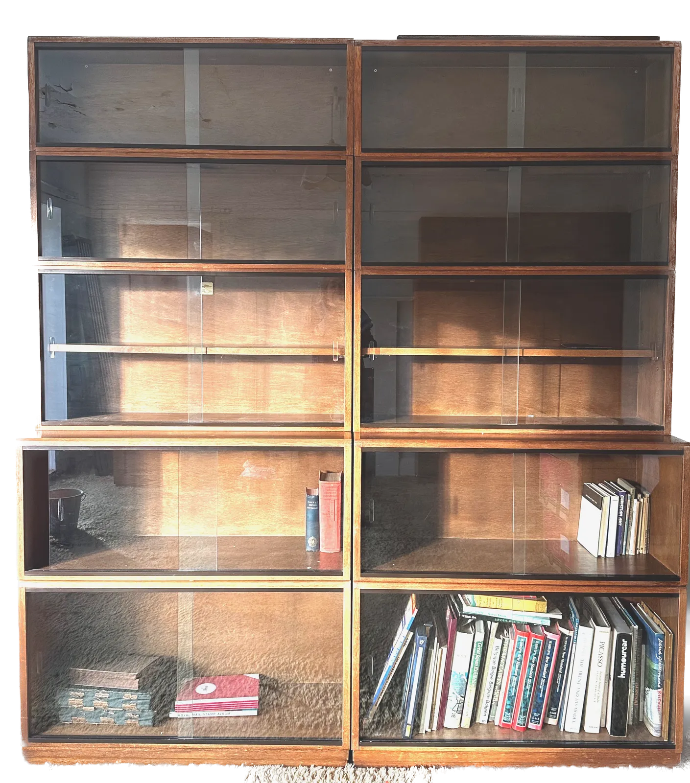 Large Simplex 5 Tier Sectional Mahogany Bookcase, 1960's,No.1