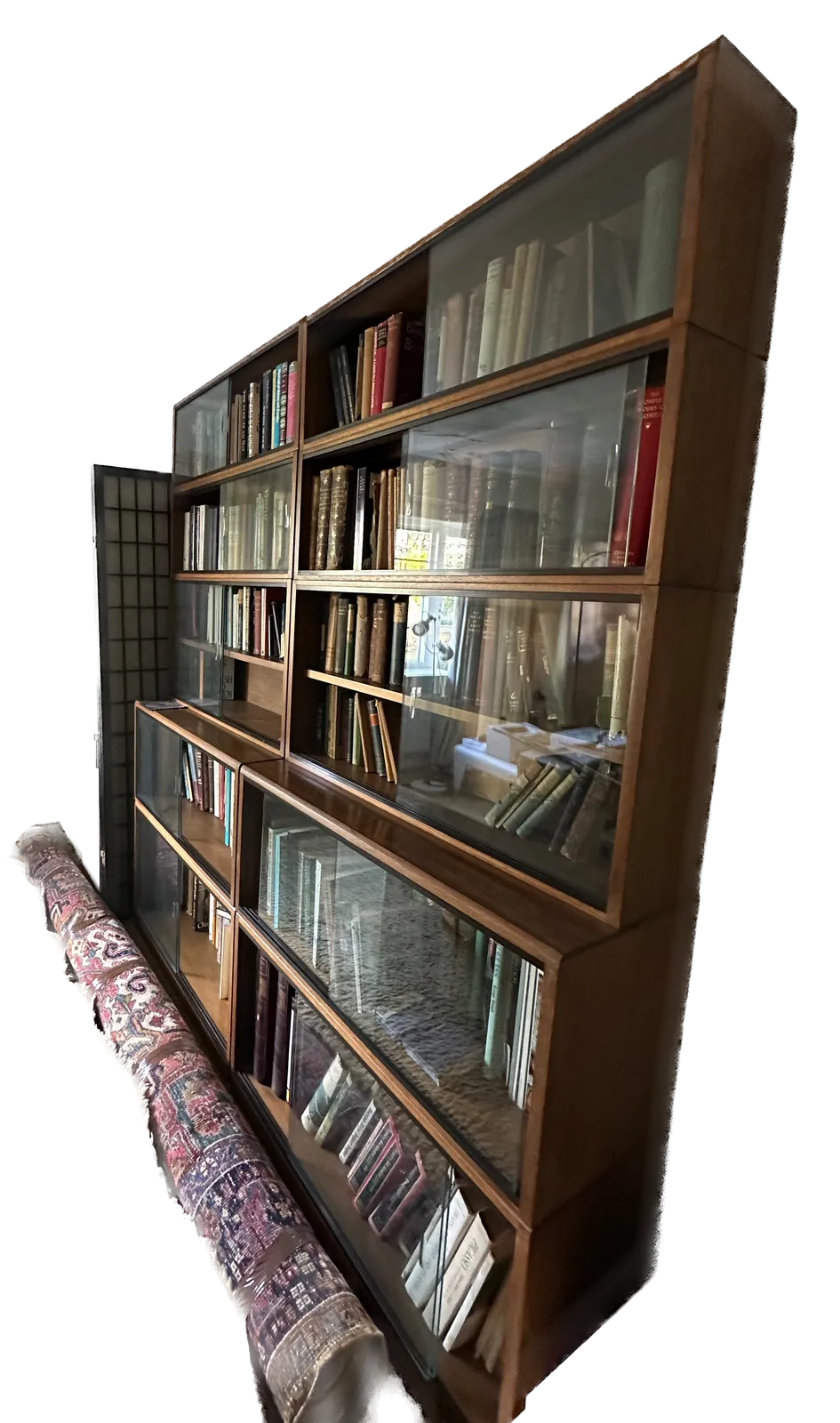 Large Simplex 5 Tier Sectional Mahogany Bookcase, 1960's,No.1 photo for sale