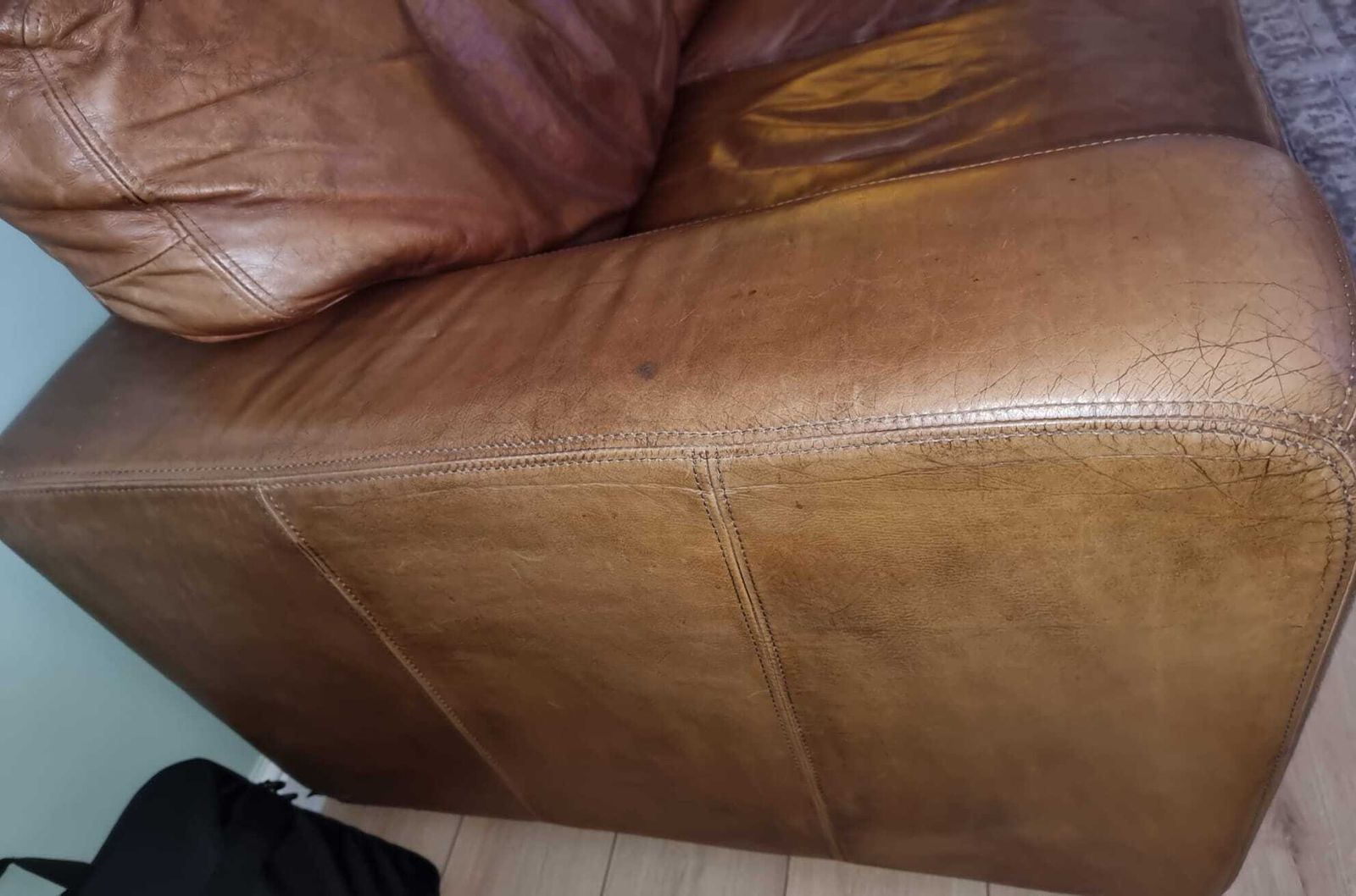 Leather 3 Seater Sofa photo vintage