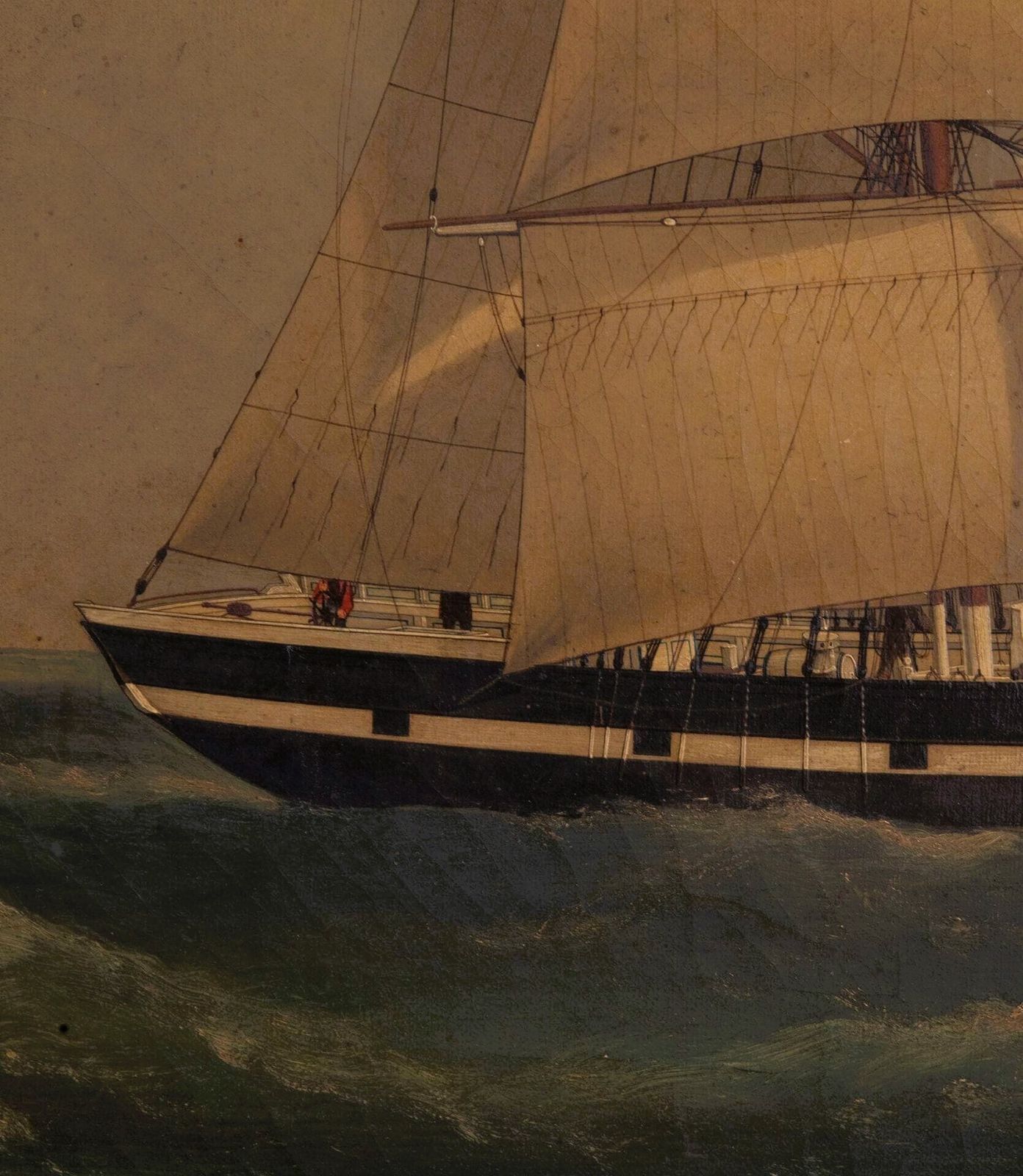 19th Century Marine English Oil Painting photo furniture