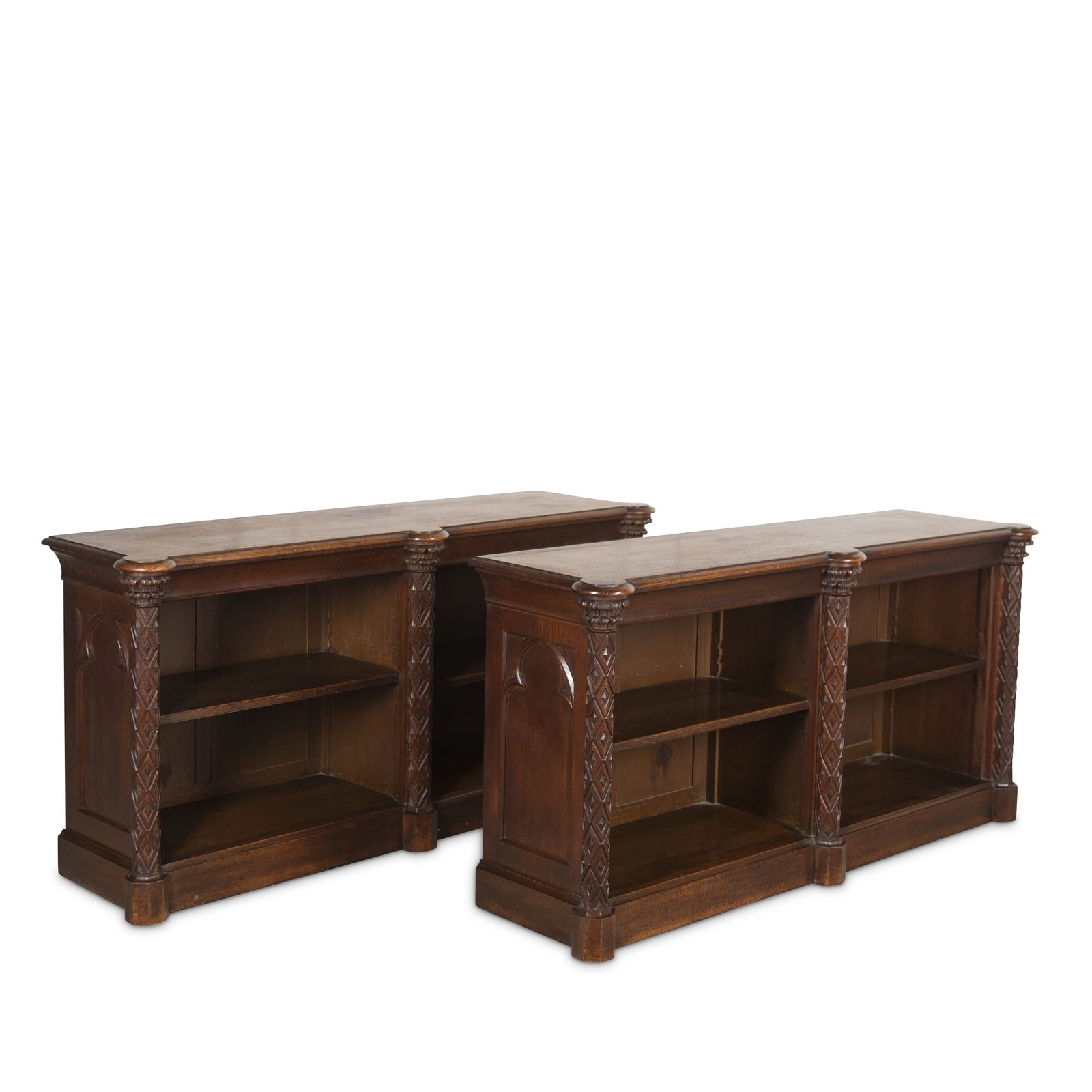 Pair Of 19th Century Open Bookcases