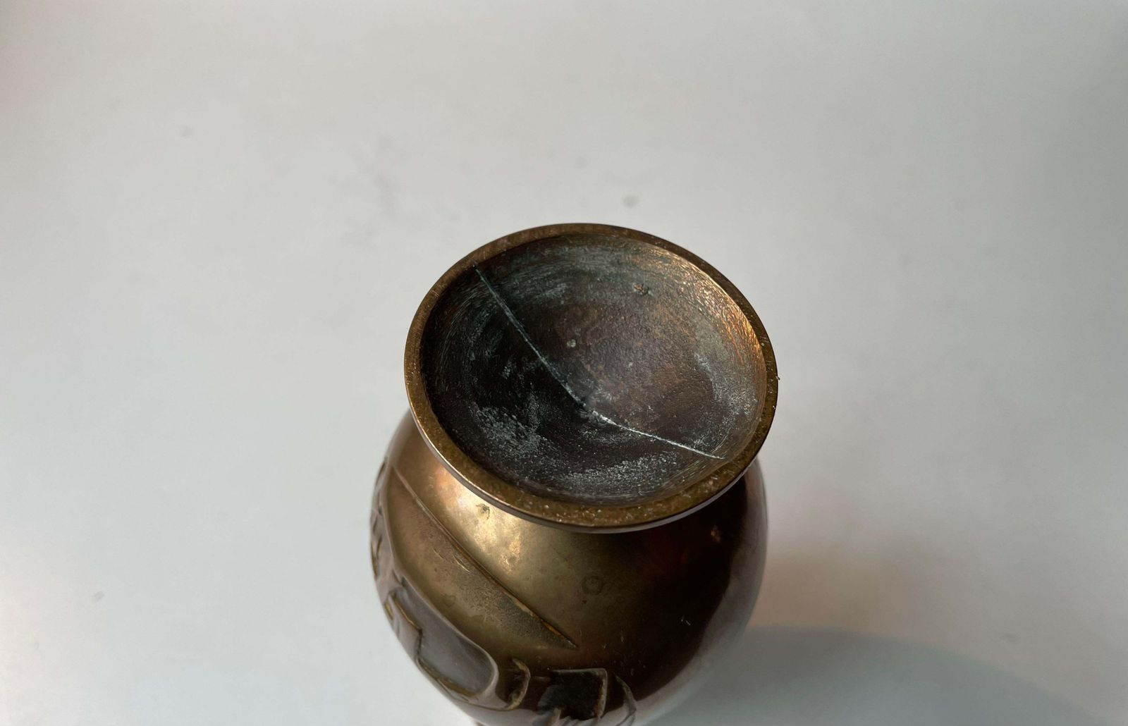 Scandinavian Relief Vase W. Knight In Bronze, Art Deco Revival   Medieval Style photo vinterior