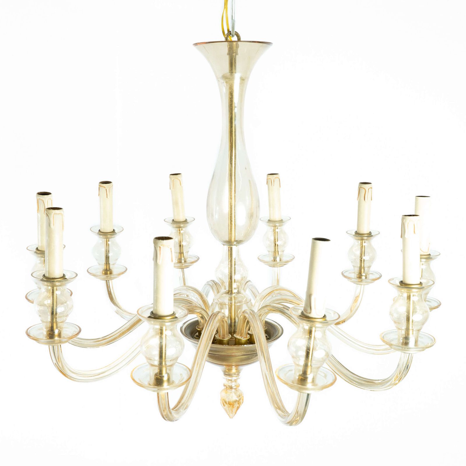 1950’s Champagne Coloured Murano Glass Chandelier